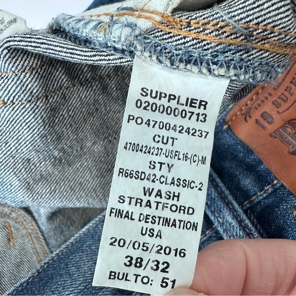 Polo Ralph Lauren 867 Classic Jeans Men’s 38x31 Med Wash Blue Cotton Made Mexico - Picture 8 of 11